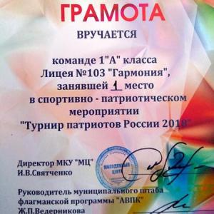 Финал «Турнира патриотов России 2018»